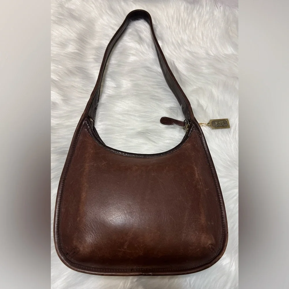 Vintage Coach 1998 ERGO Mini Zip 9020 Mahogany Bag - Picture 2 of 16